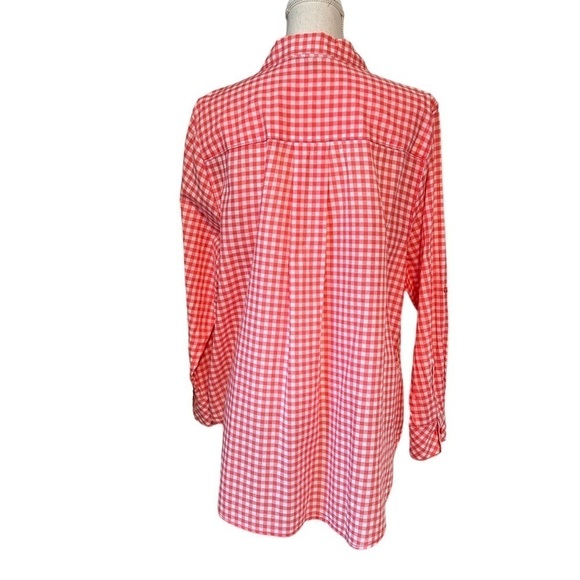 LANE BRYANT WOMENS PINKISH CHECKERED BUTTONED DOWN SHIRT SIZE 20 - Picture 4 of 9